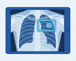 AI analyzing medical imaging